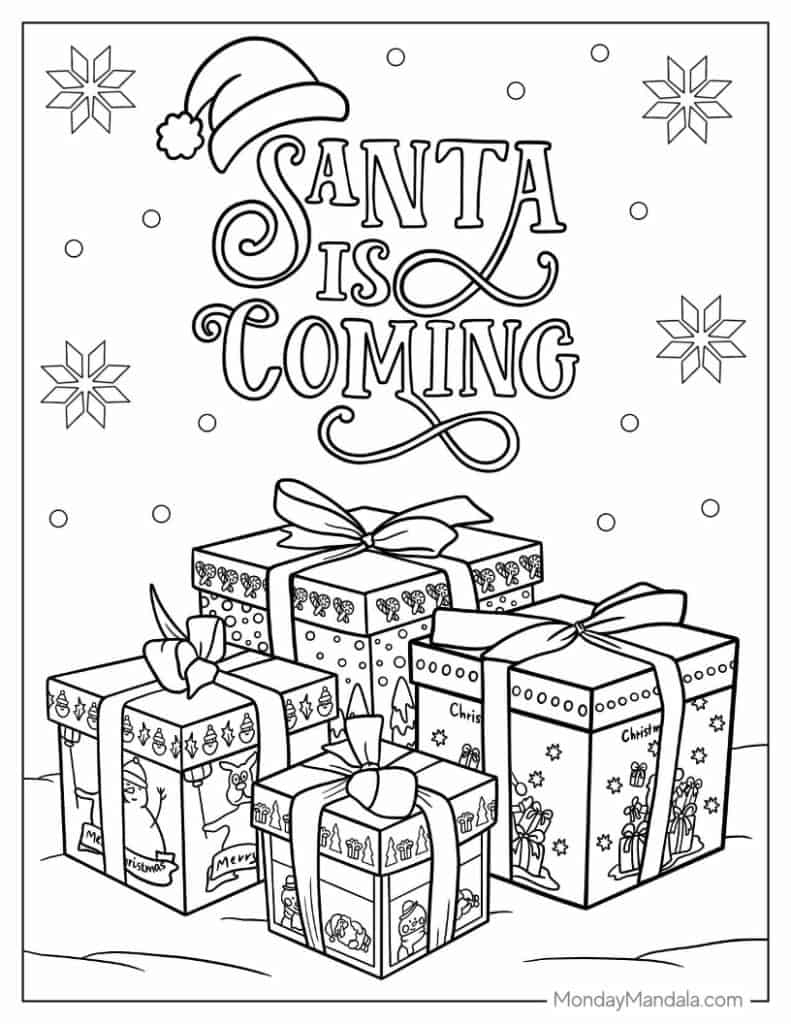 free printable coloring pages for kids christmas