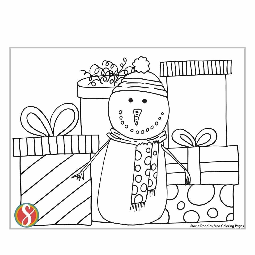 free printable snowman coloring sheet