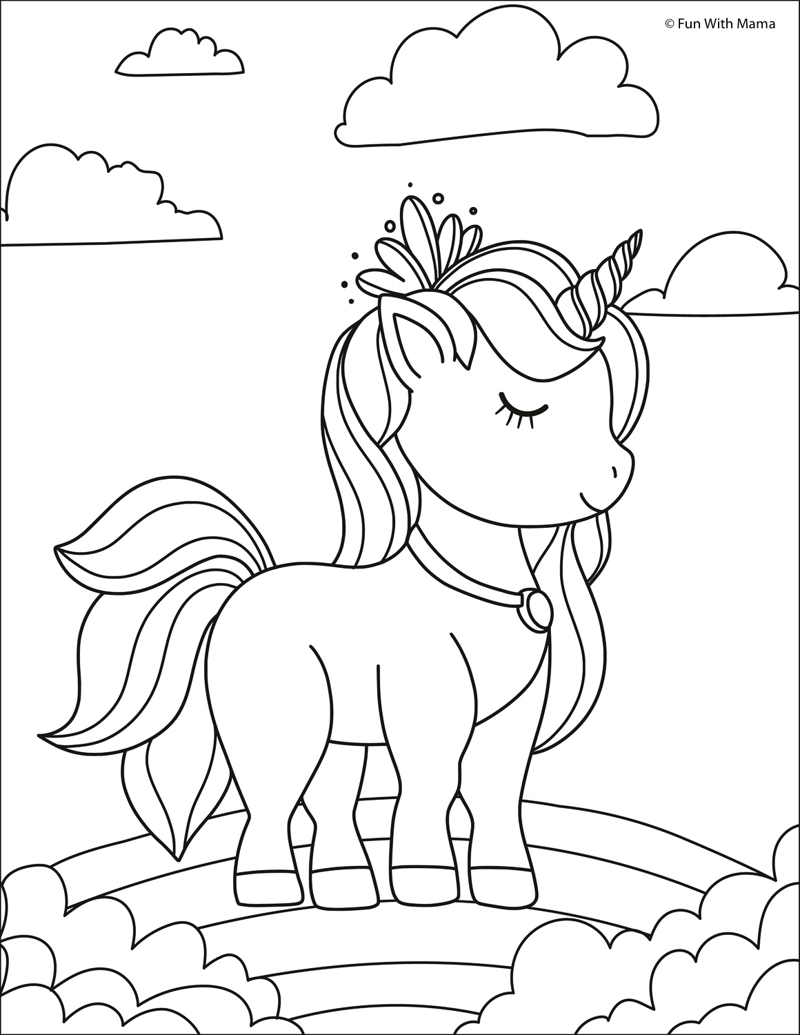 free printable unicorn coloring pages