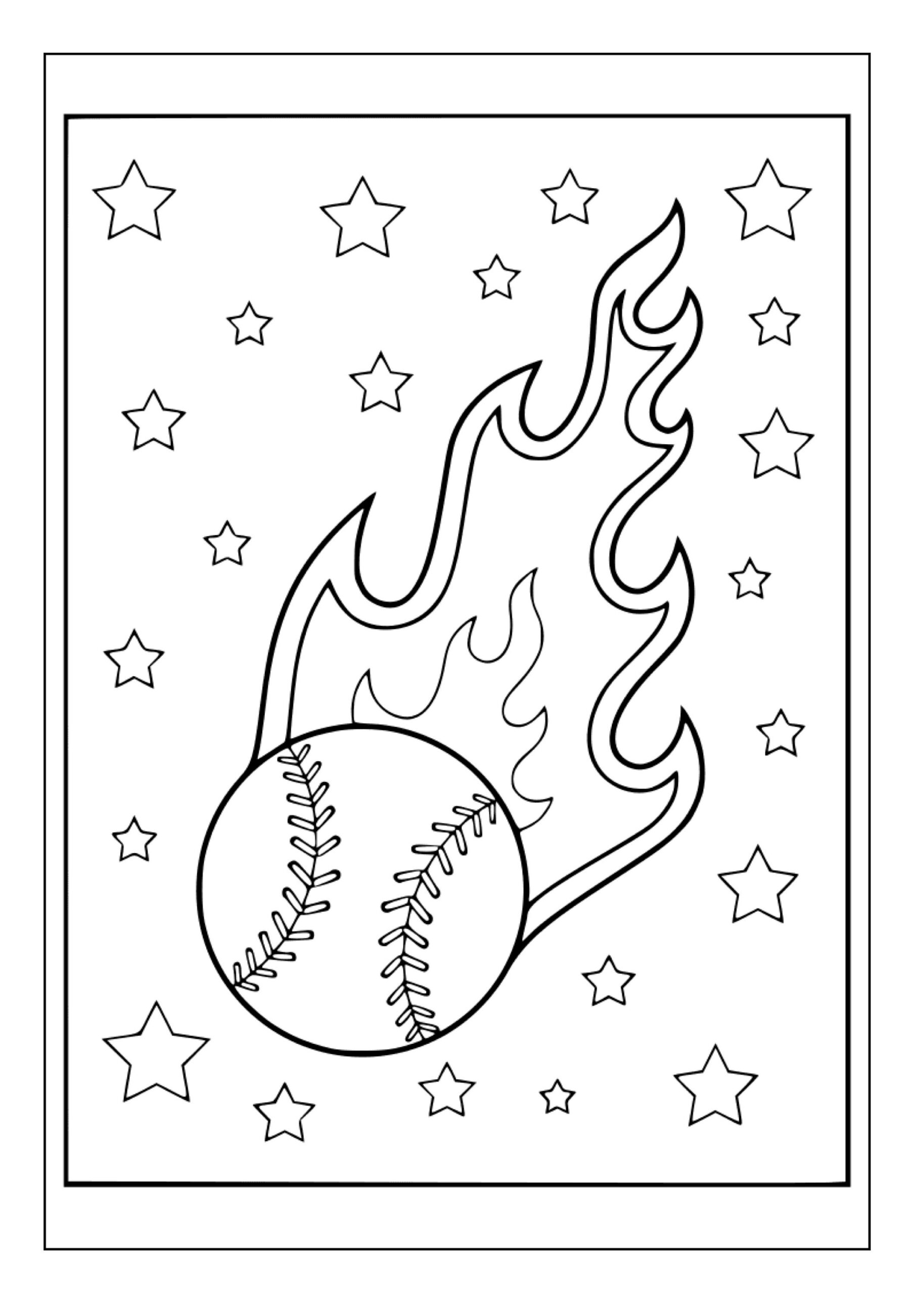 100 Baseball Coloring Pages Kids Adults digital Download Etsy