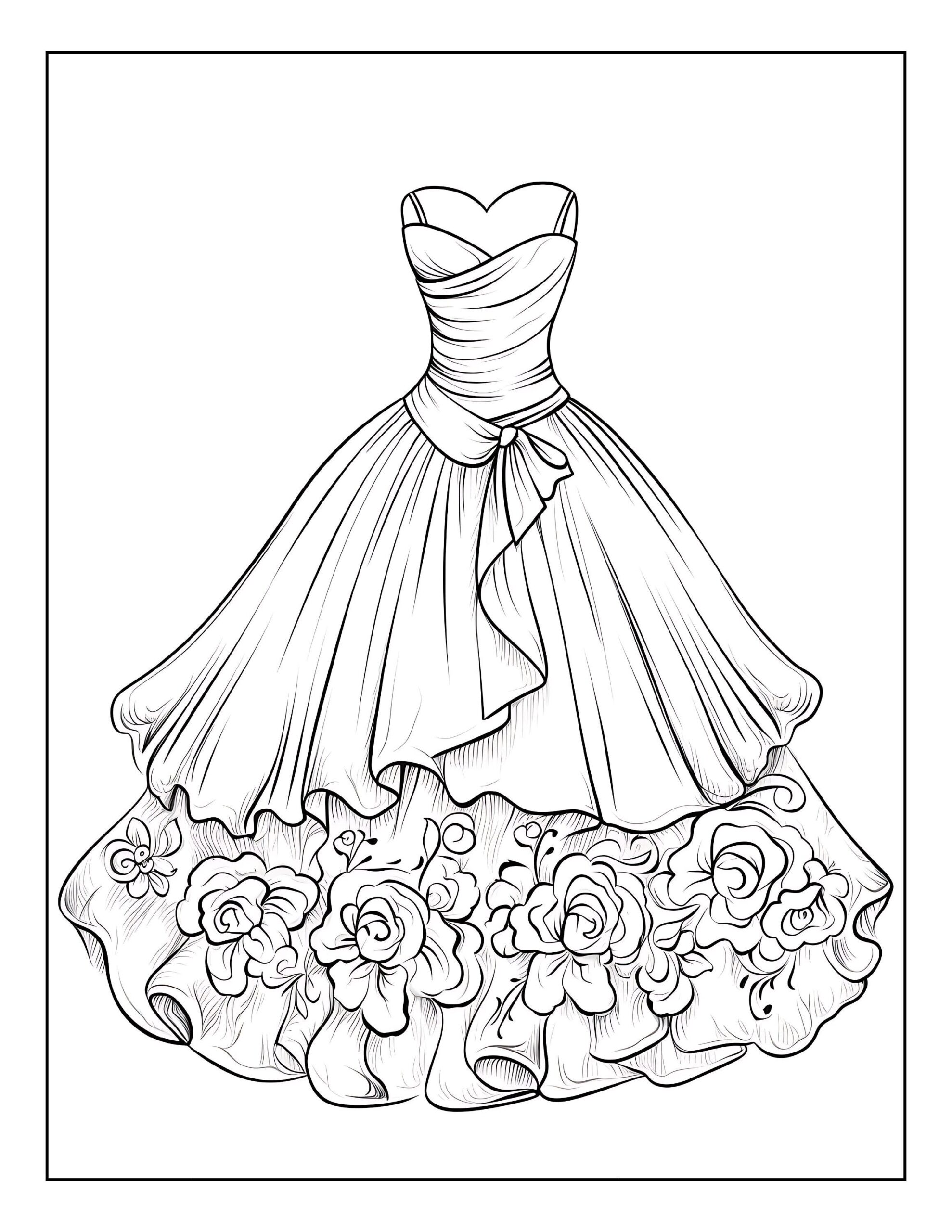 100 Fashion Dresses Coloring Pages For Kids Adults printable PDF Etsy 100 Fashion Dresses Coloring Pages For Kids Adults printable PDF Etsy