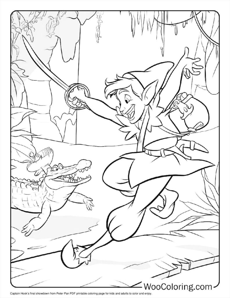 100 Peter Pan Coloring Pages Free PDF To Print Woo Coloring