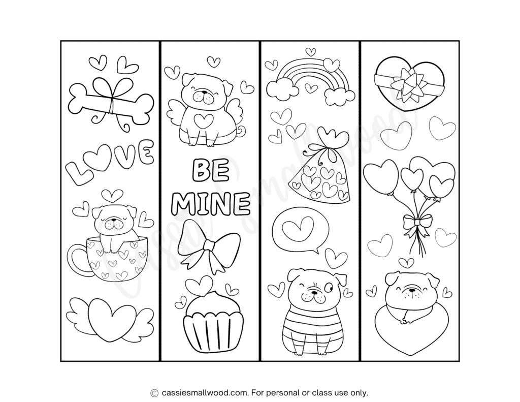 100 Ridiculously Cute Free Printable Valentine Bookmarks Cassie Smallwood
