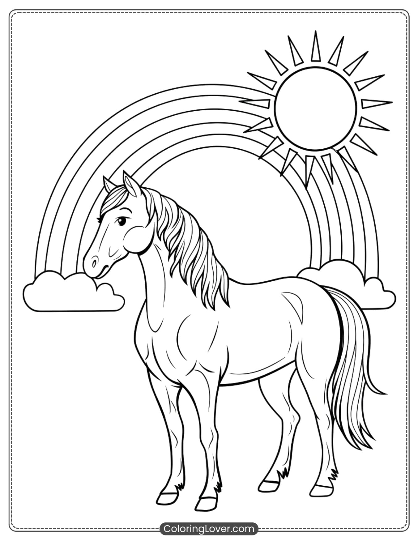 free printable horse coloring pages