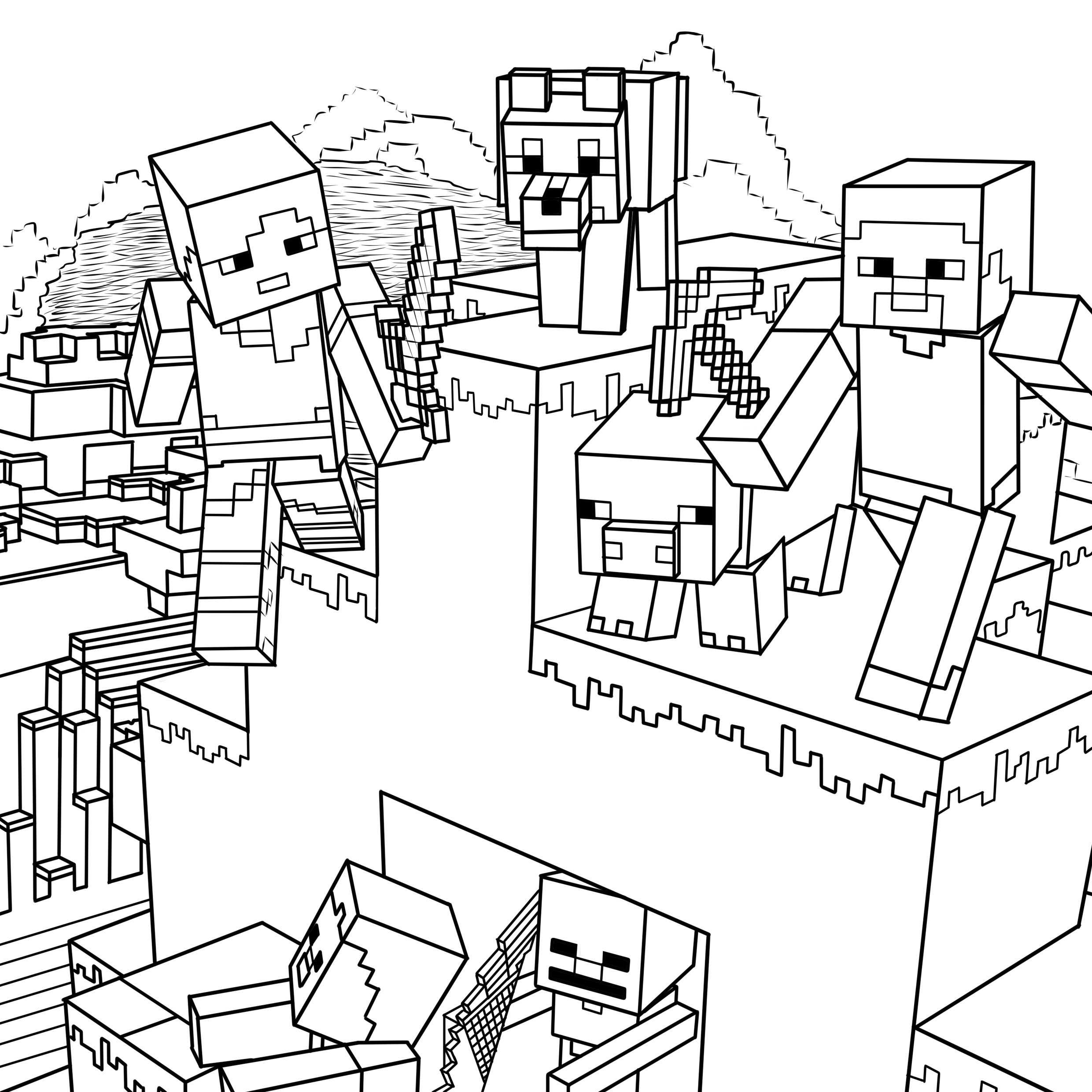 free printable coloring pages minecraft