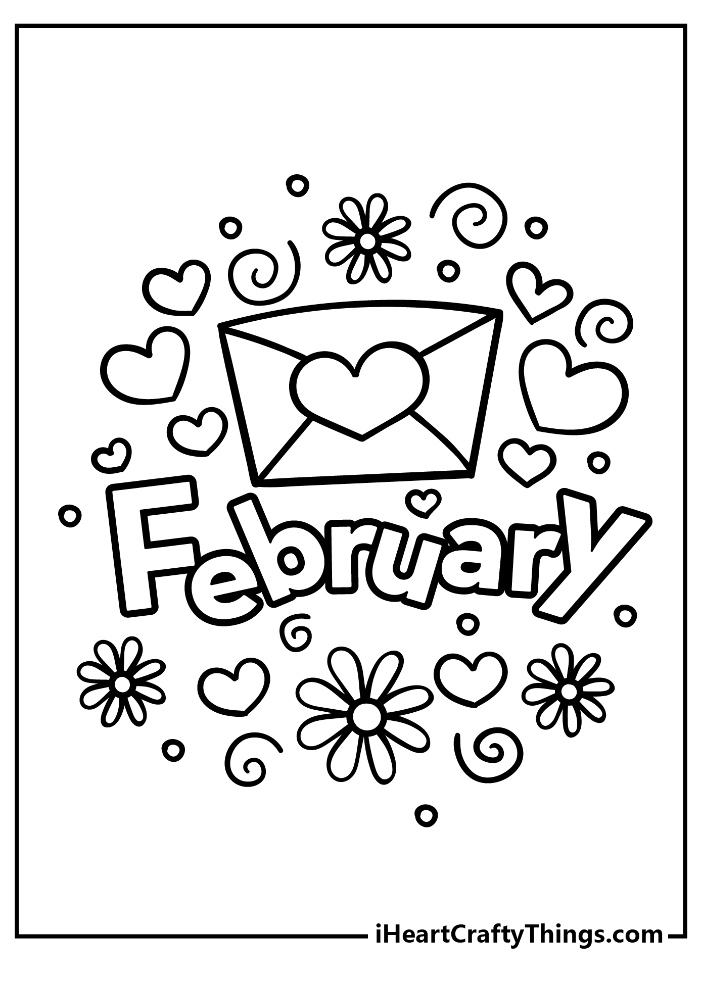 free printable february coloring pages