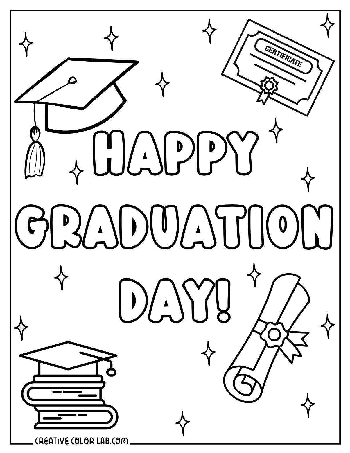 15 Graduation Coloring Pages Free PDF Printables