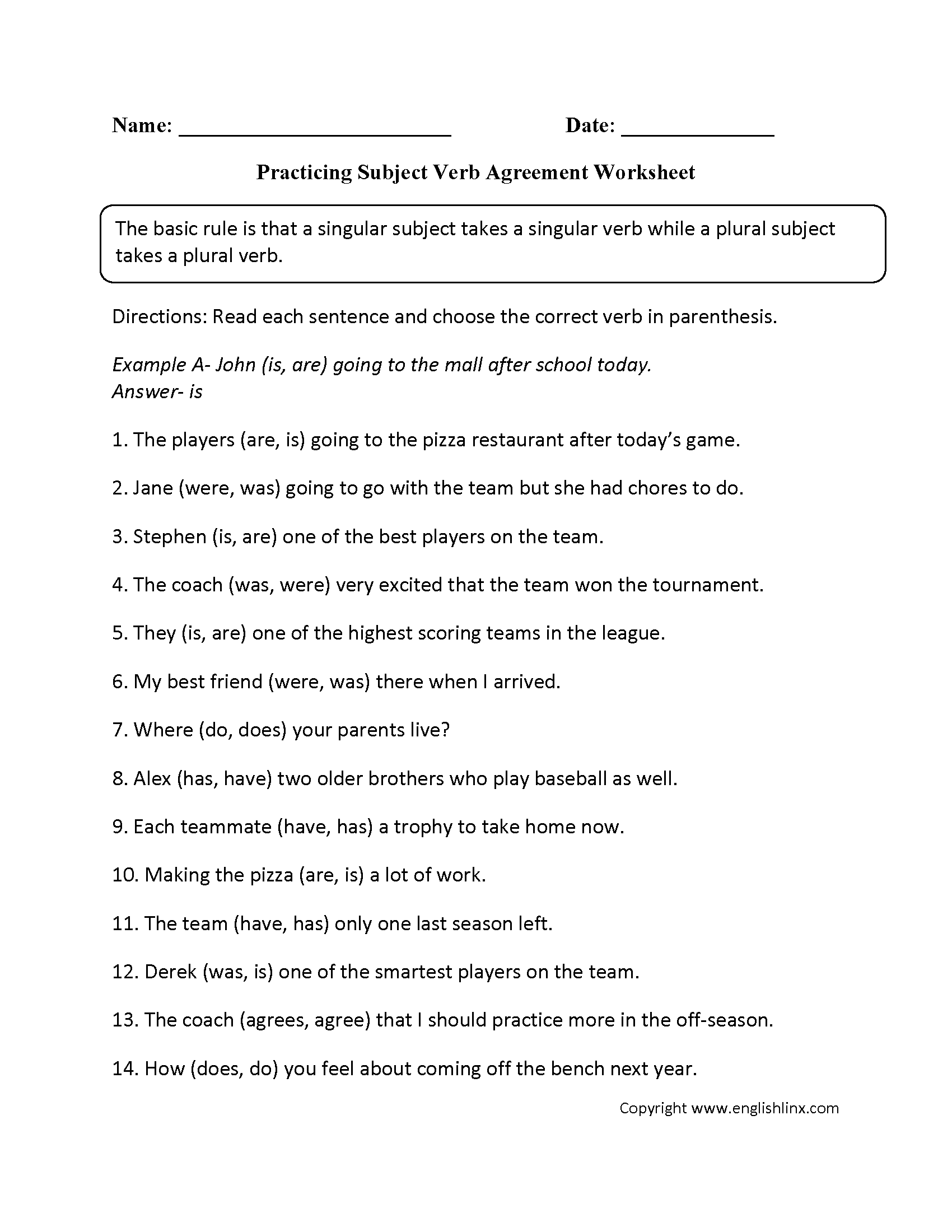 15 Language Ideas Subject Verb Agreement Subject And Verb Verb Worksheets 15 Language Ideas Subject Verb Agreement Subject And Verb Verb Worksheets