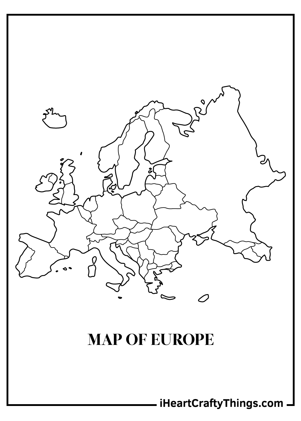 printable coloring pages of labeled european countries