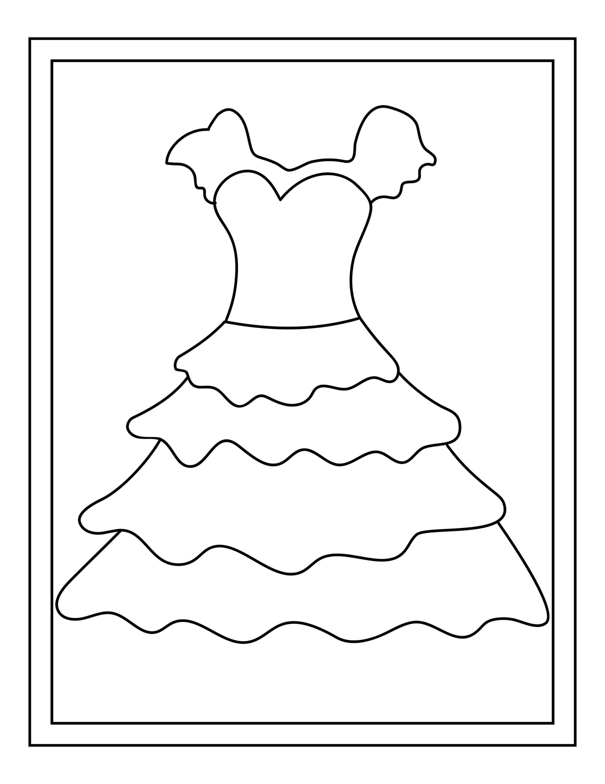 printable dress coloring pages