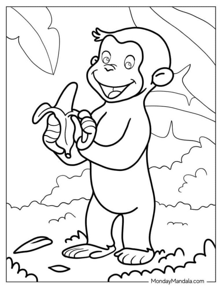 18 Curious George Coloring Pages Free PDF Printables 