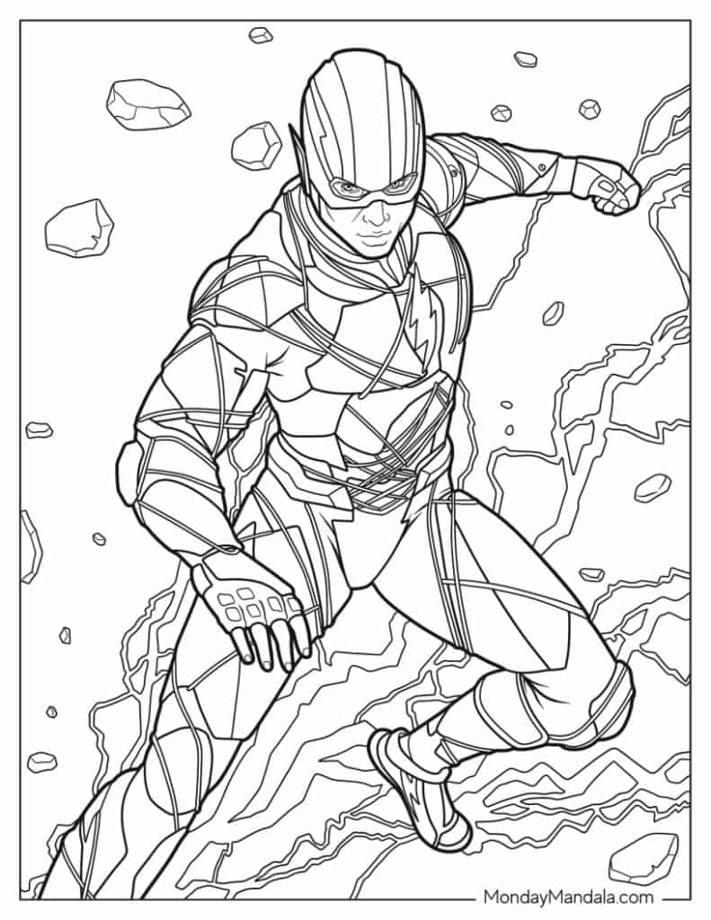 18 Flash Coloring Pages Free PDF Printables 