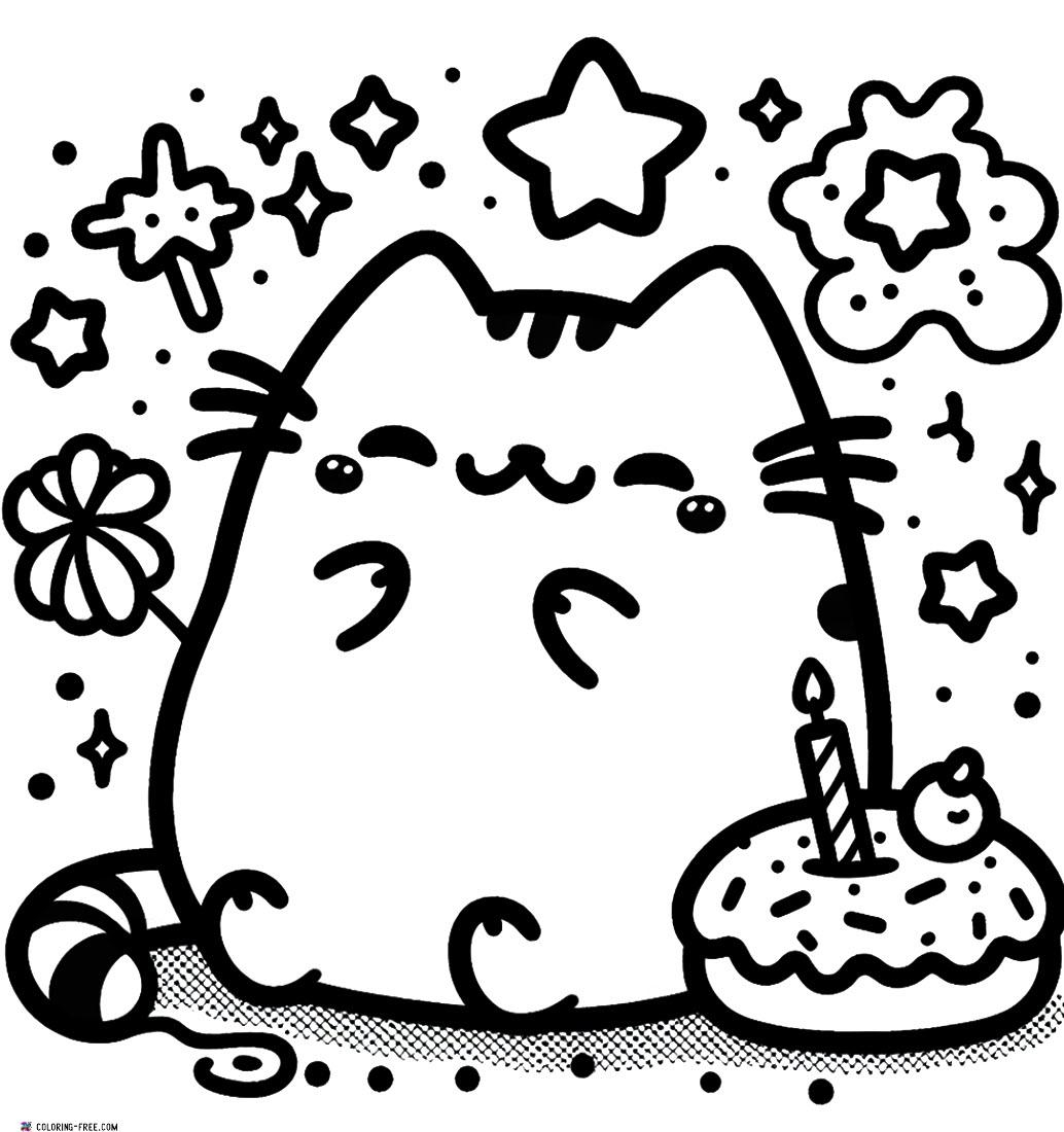 printable pusheen coloring pages