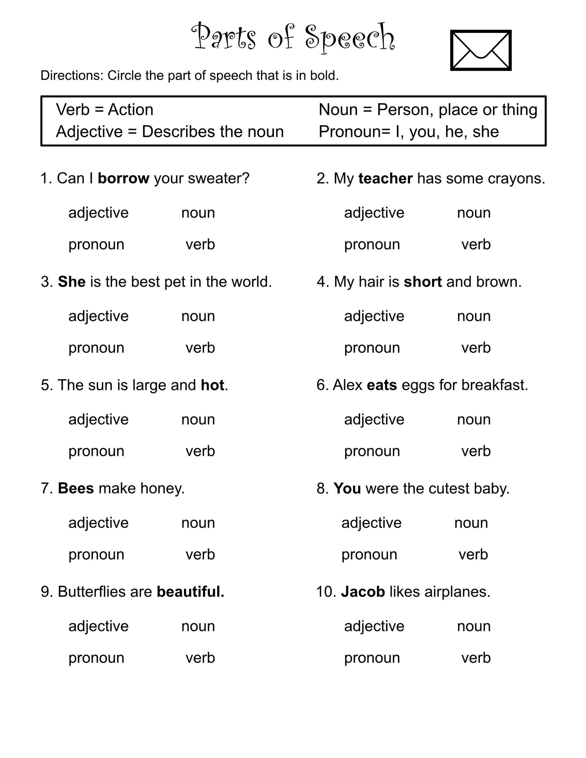 1st Through 3rd Grade parts Of Speech worksheets verbs nouns adjectives pronouns printable Etsy 1st Through 3rd Grade parts Of Speech worksheets verbs nouns adjectives pronouns printable Etsy