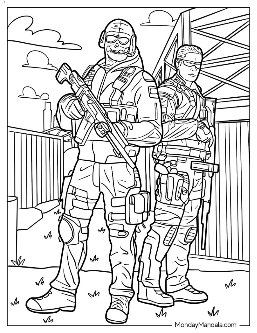 20 Call Of Duty Coloring Pages Free PDF Printables 