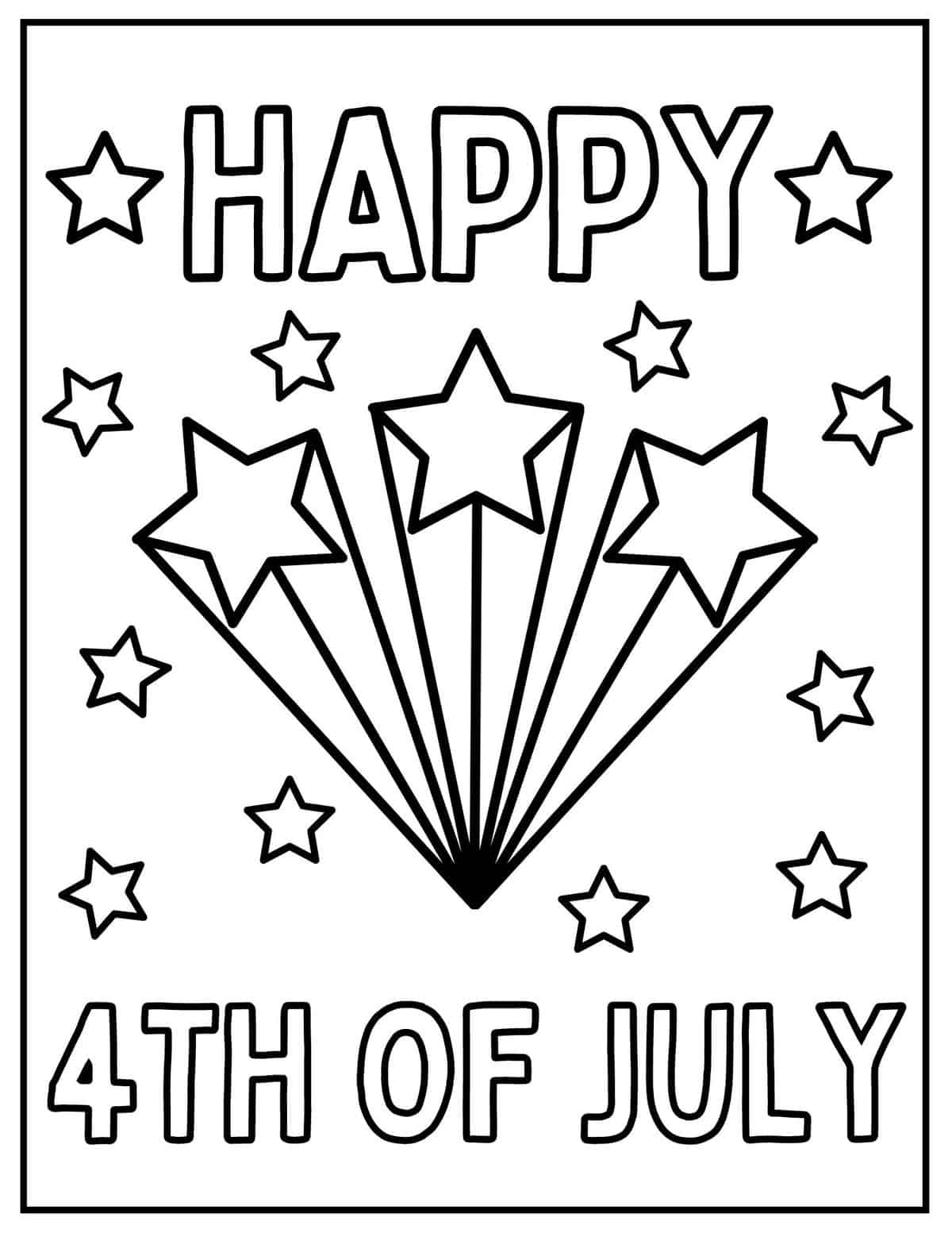 fourth of july printable coloring pages