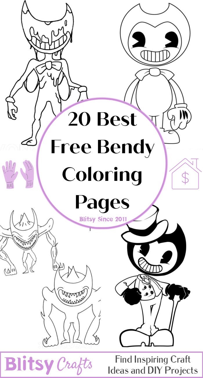20 Free Bendy Coloring Pages For Kids And Adults