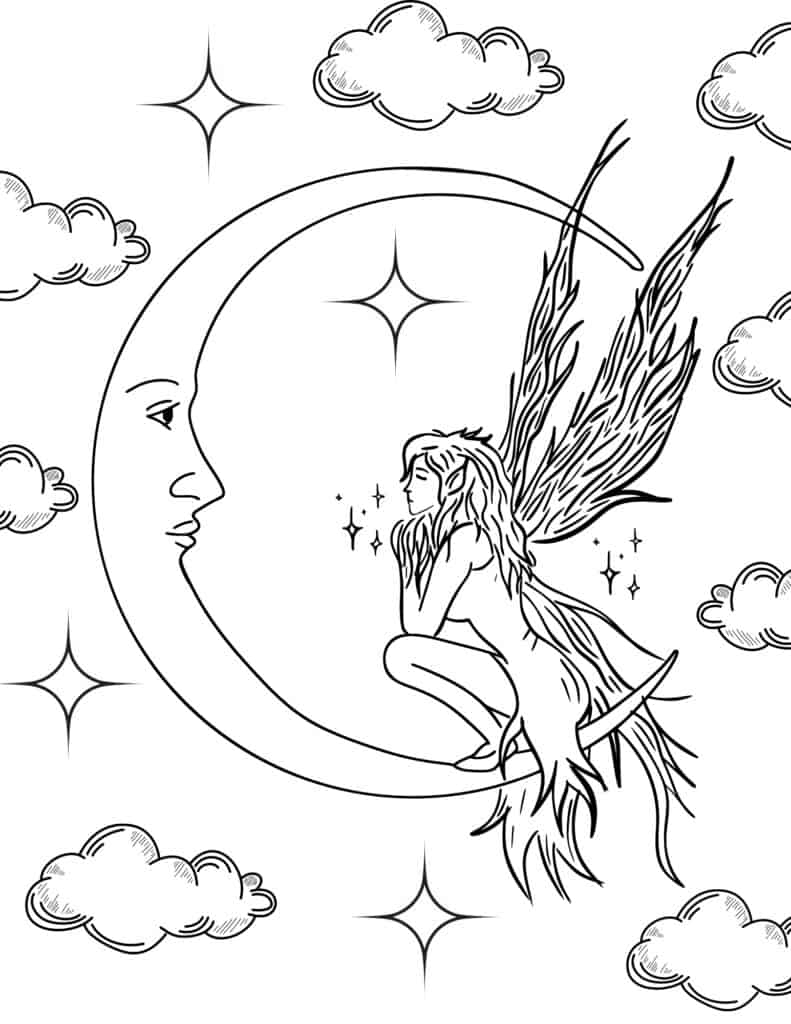 20 Free Printable Fairy Coloring Pages Prudent Penny Pincher