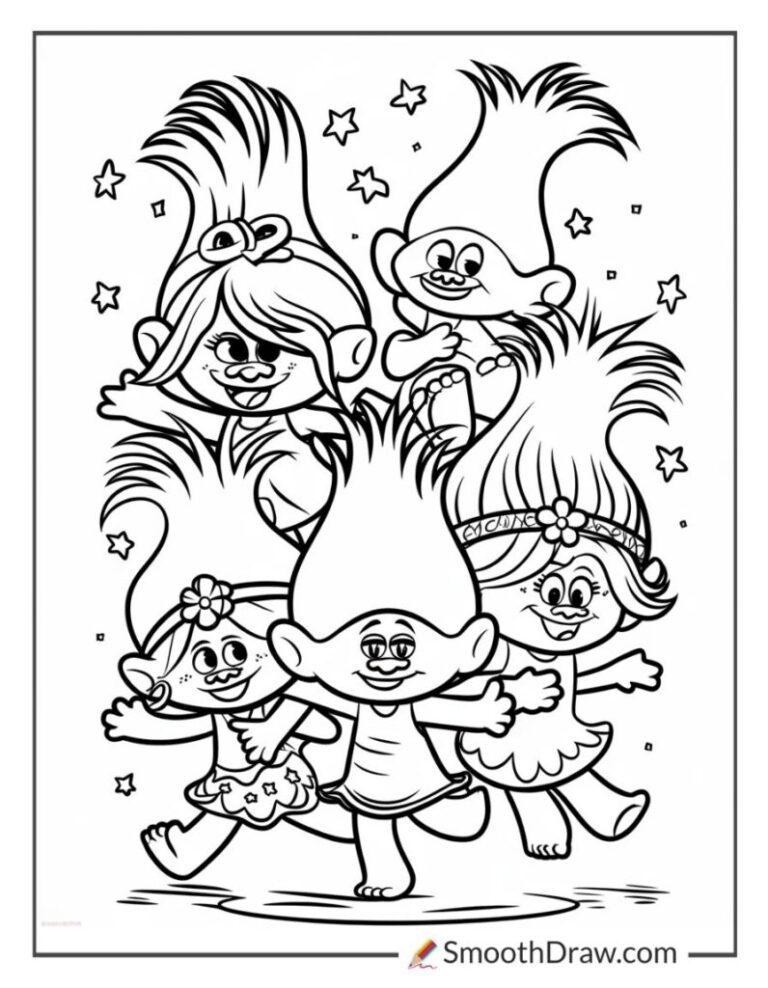 20 Free Trolls Coloring Pages Printable Free PDFs 