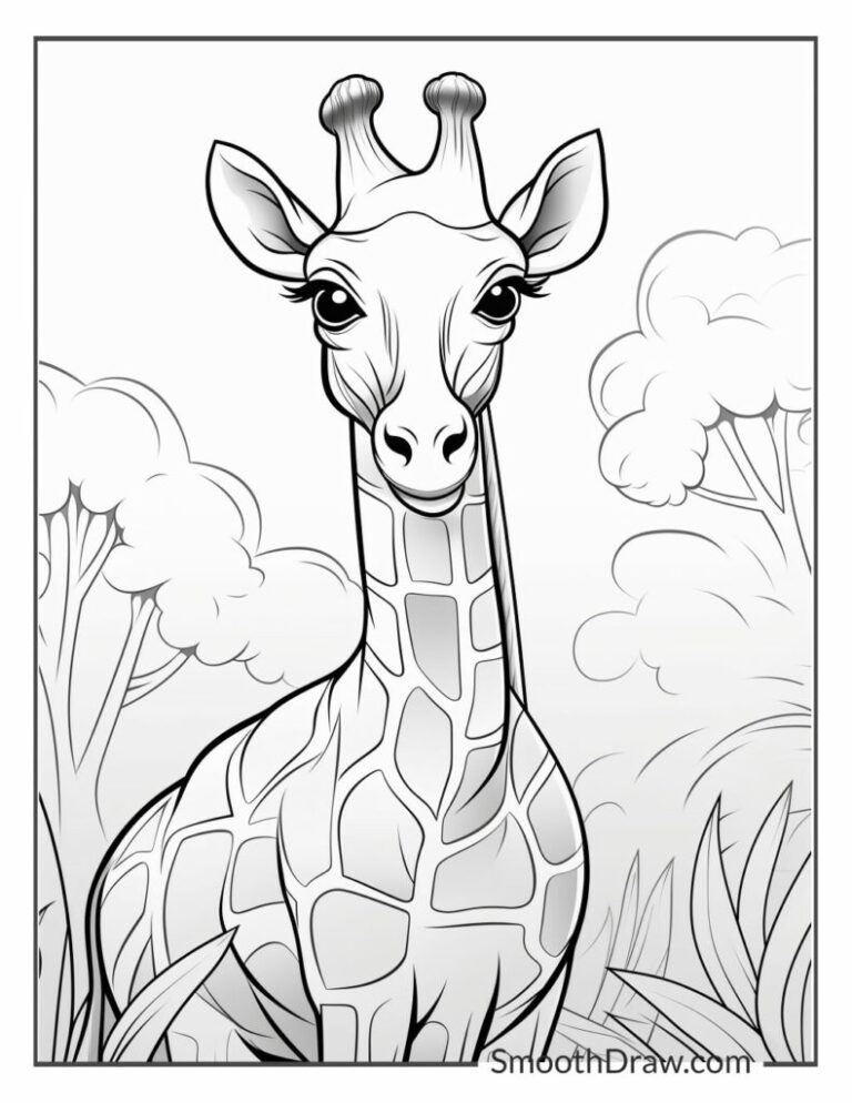 20 Giraffe Coloring Pages