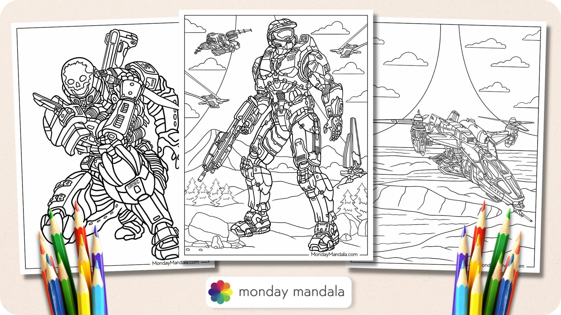 20 Halo Coloring Pages Free PDF Printables 