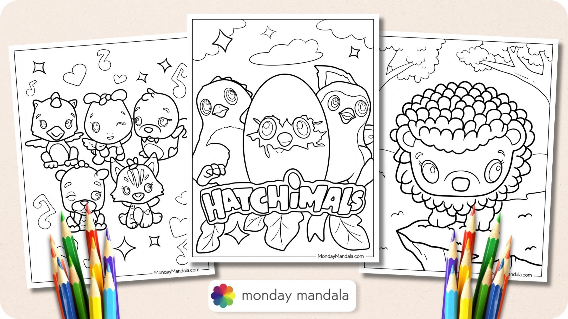 free printable hatchimal coloring pages