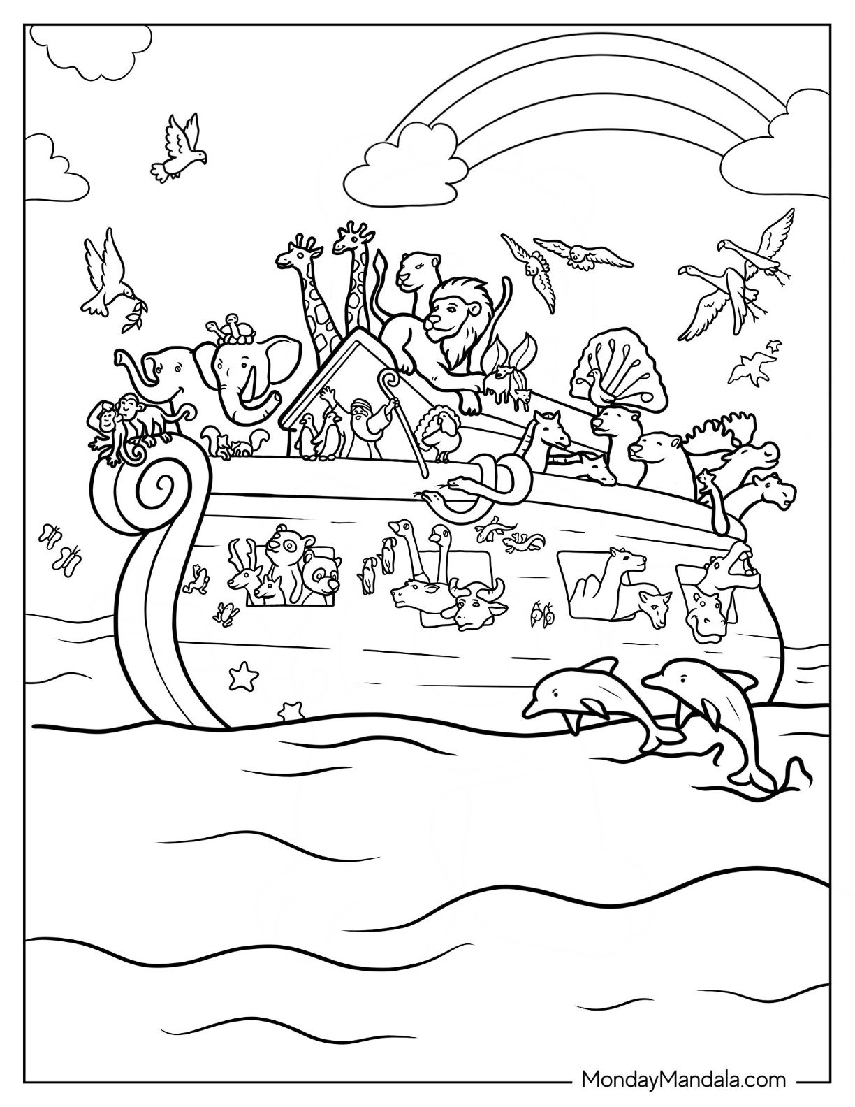 20 Noah s Ark Coloring Pages Free PDF Printables 
