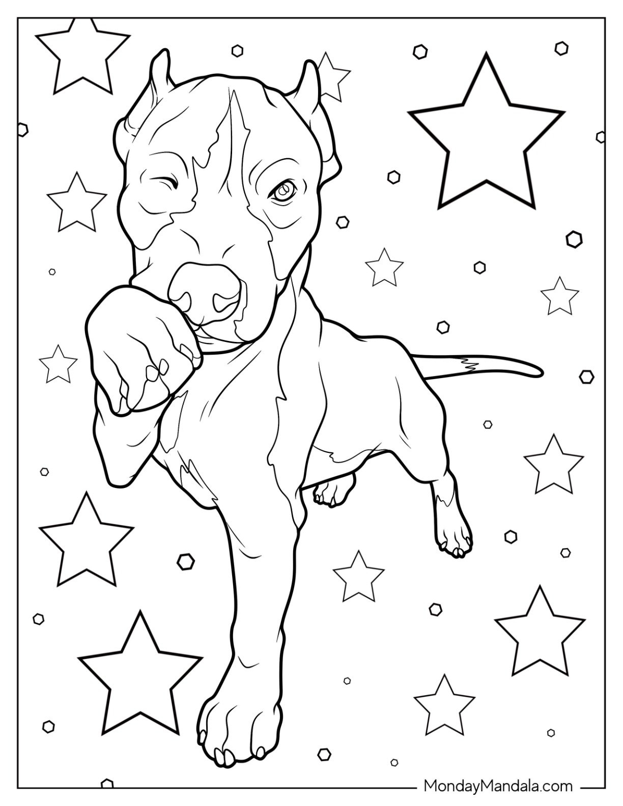 free printable coloring pages of pit bulls