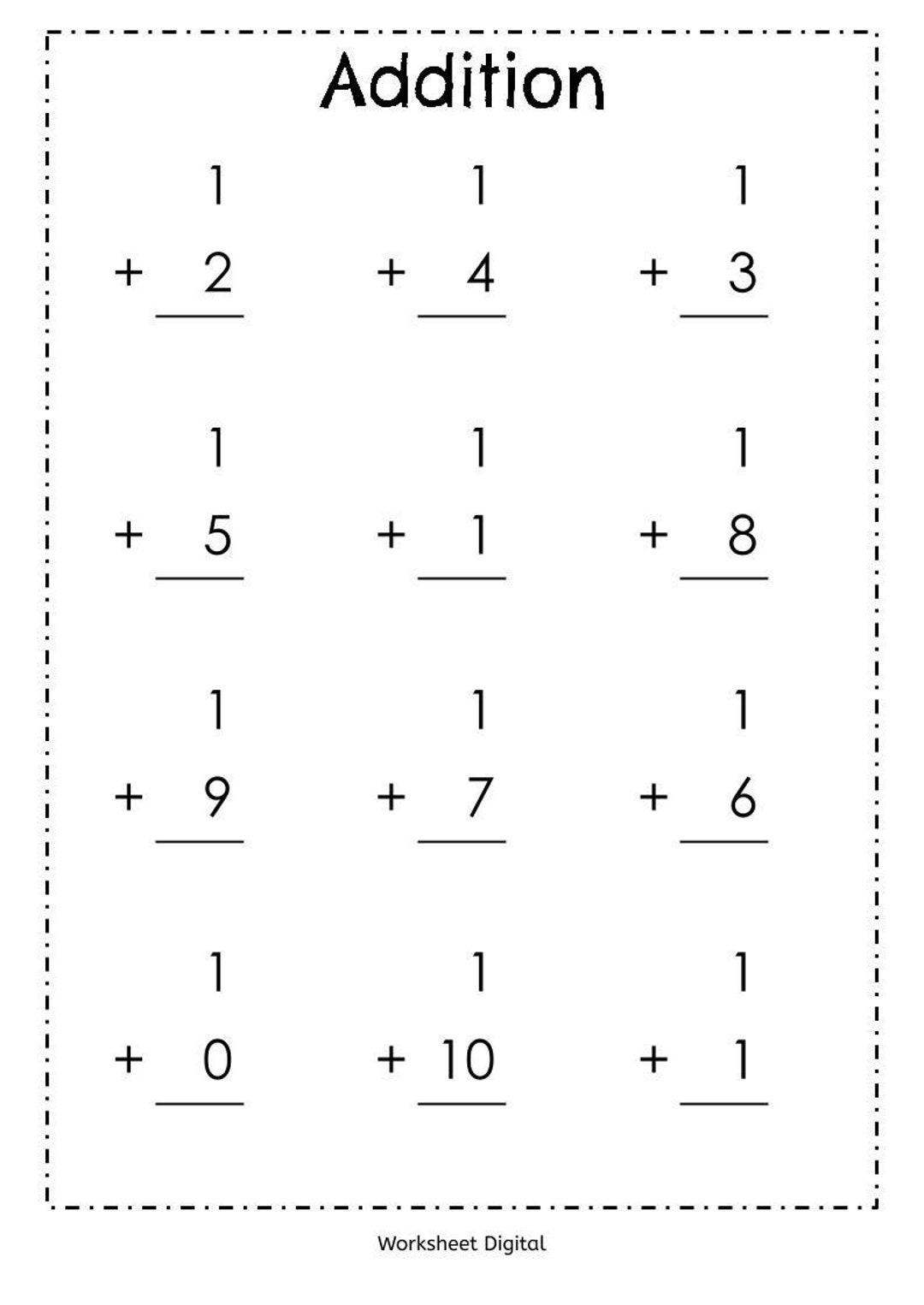 20 Printable Addition Worksheets Numbers 1 10 For Preschool Kindergarten 1st Grade Homeschool Math Etsy 20 Printable Addition Worksheets Numbers 1 10 For Preschool Kindergarten 1st Grade Homeschool Math Etsy