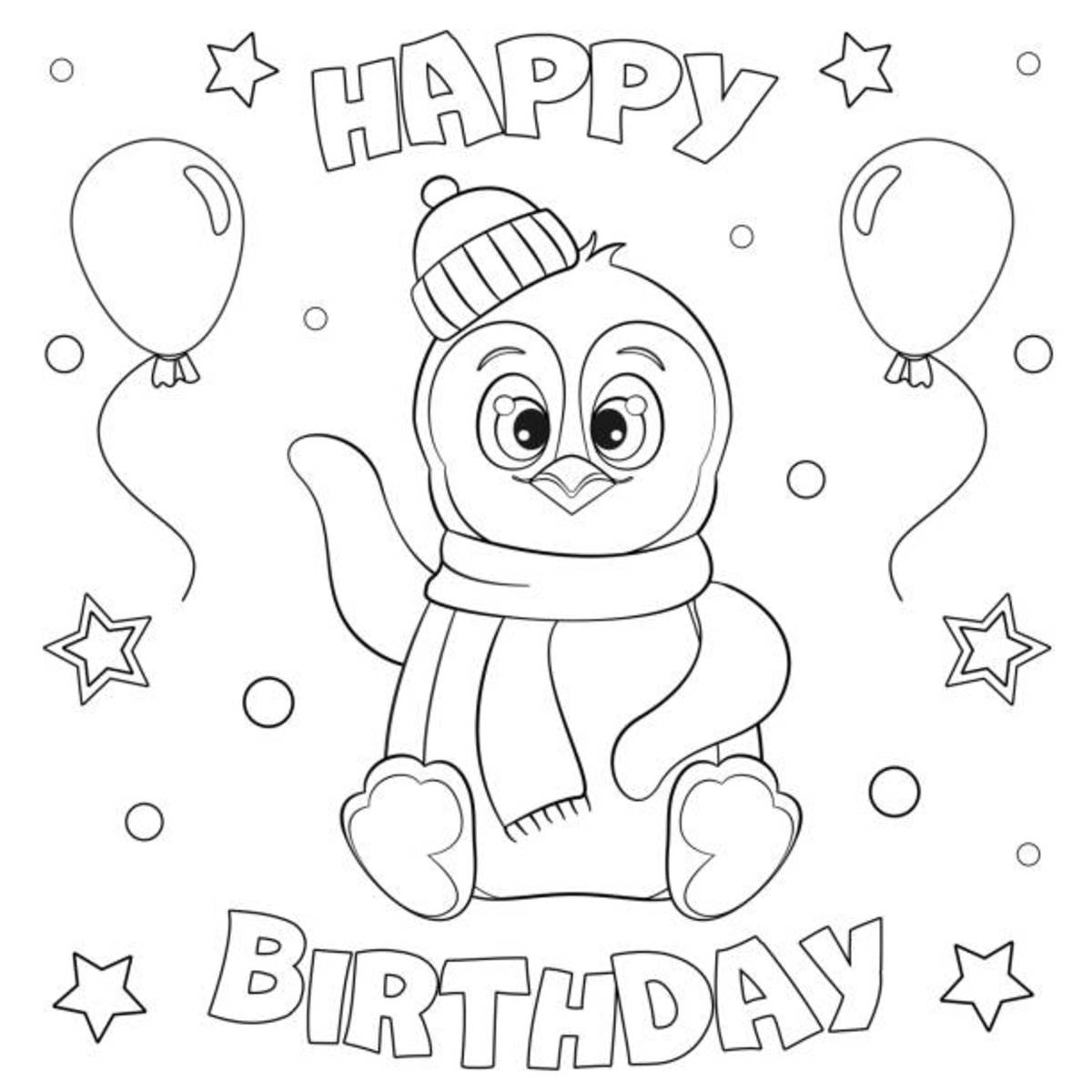 foldable printable birthday cards to color