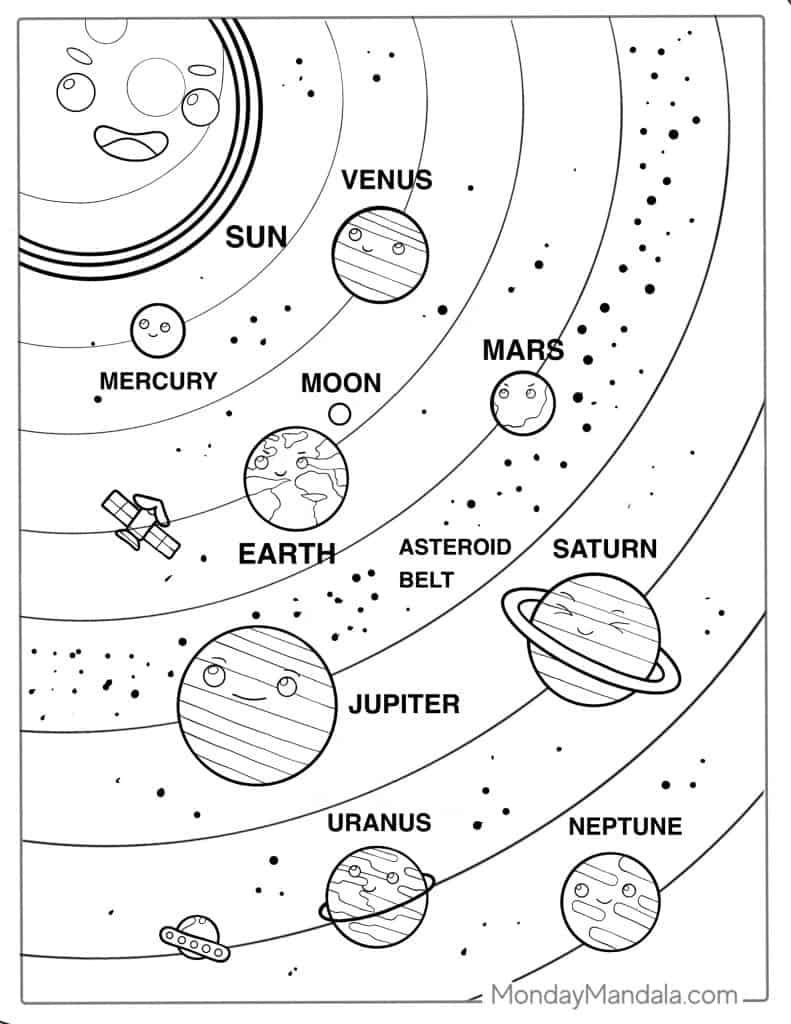 printable space coloring pages