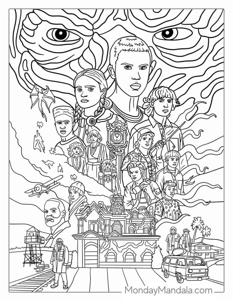 20 Stranger Things Coloring Pages Free PDF Printables 20 Stranger Things Coloring Pages Free PDF Printables