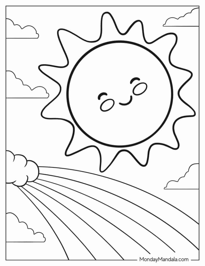 20 Sun Coloring Pages Free PDF Printables 20 Sun Coloring Pages Free PDF Printables