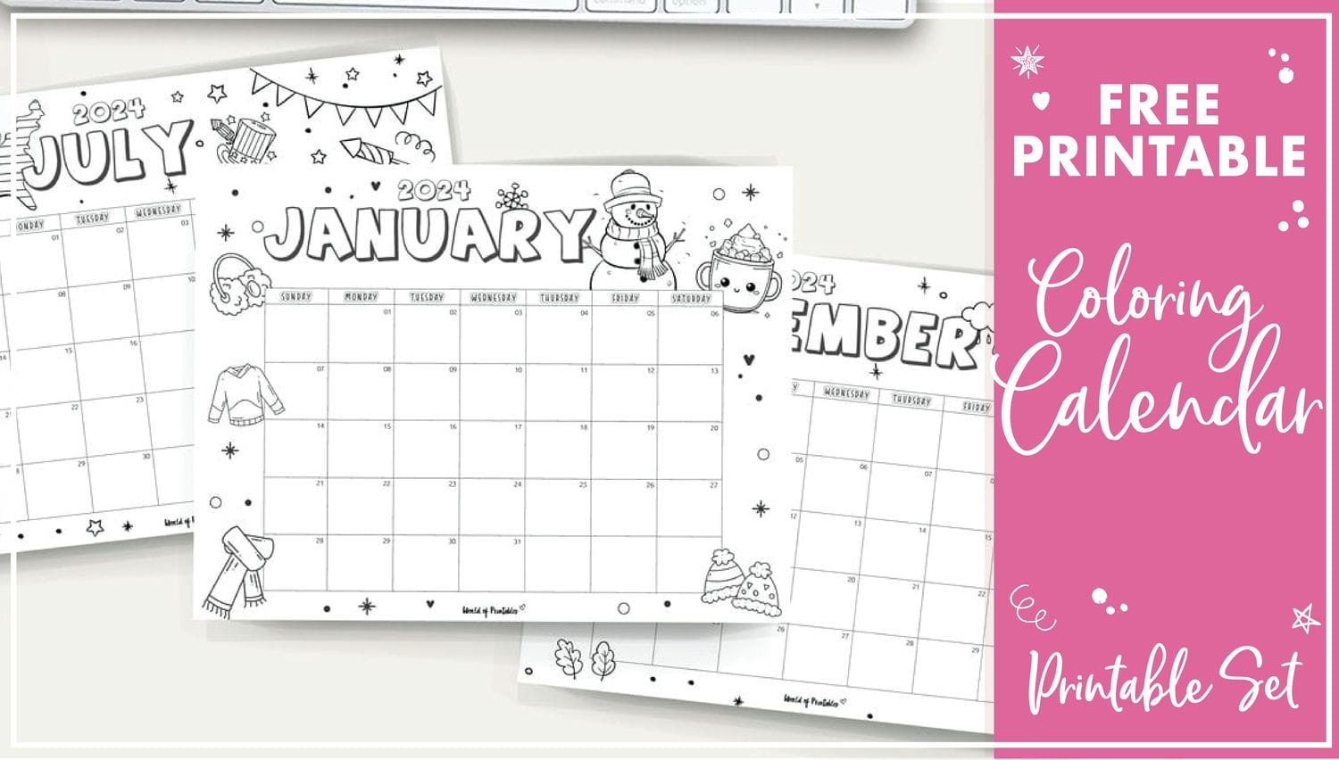 2025 Coloring Calendar Free Printables World Of Printables