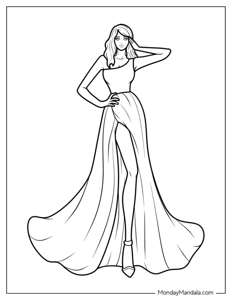 22 Fashion Coloring Pages Free PDF Printables 