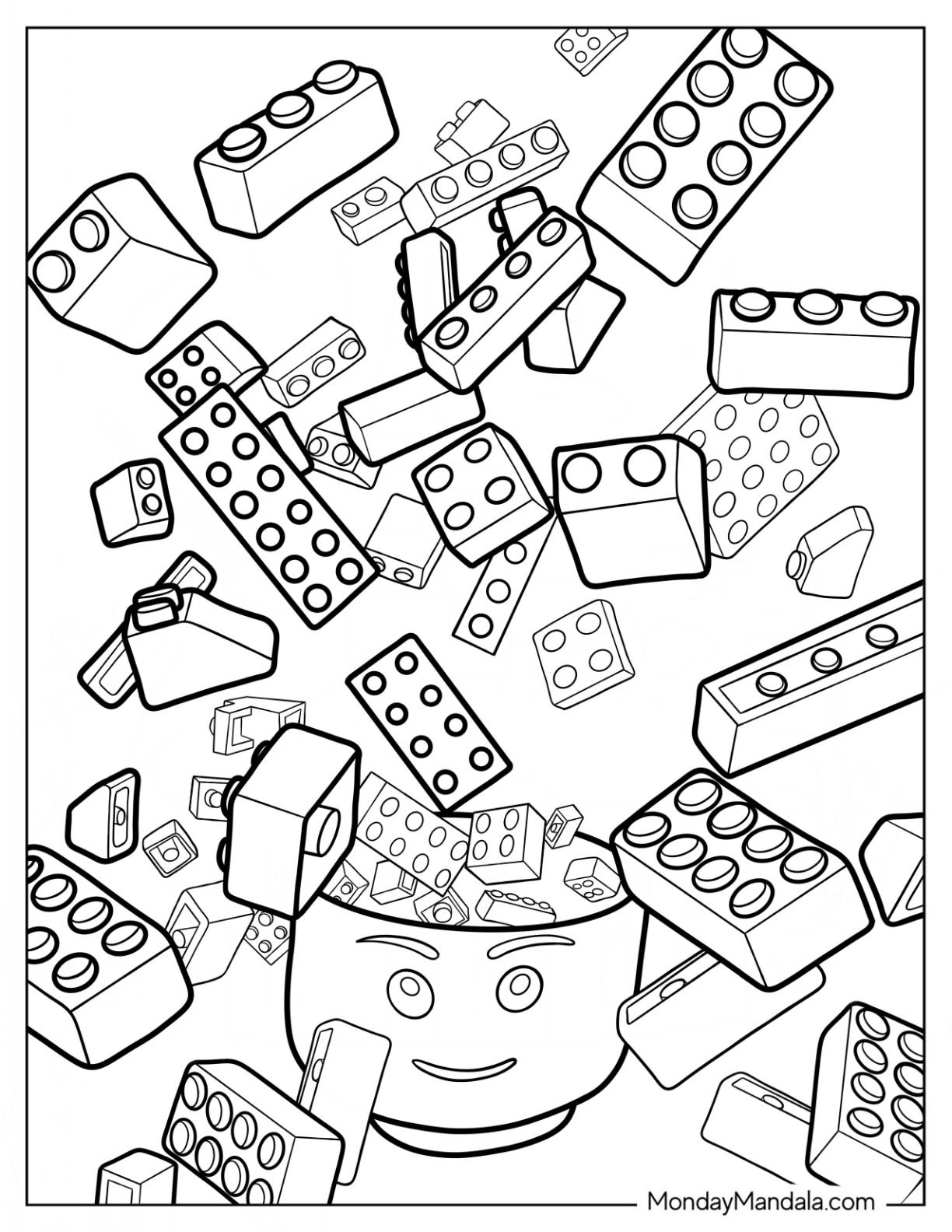 lego blocks coloring pages printable