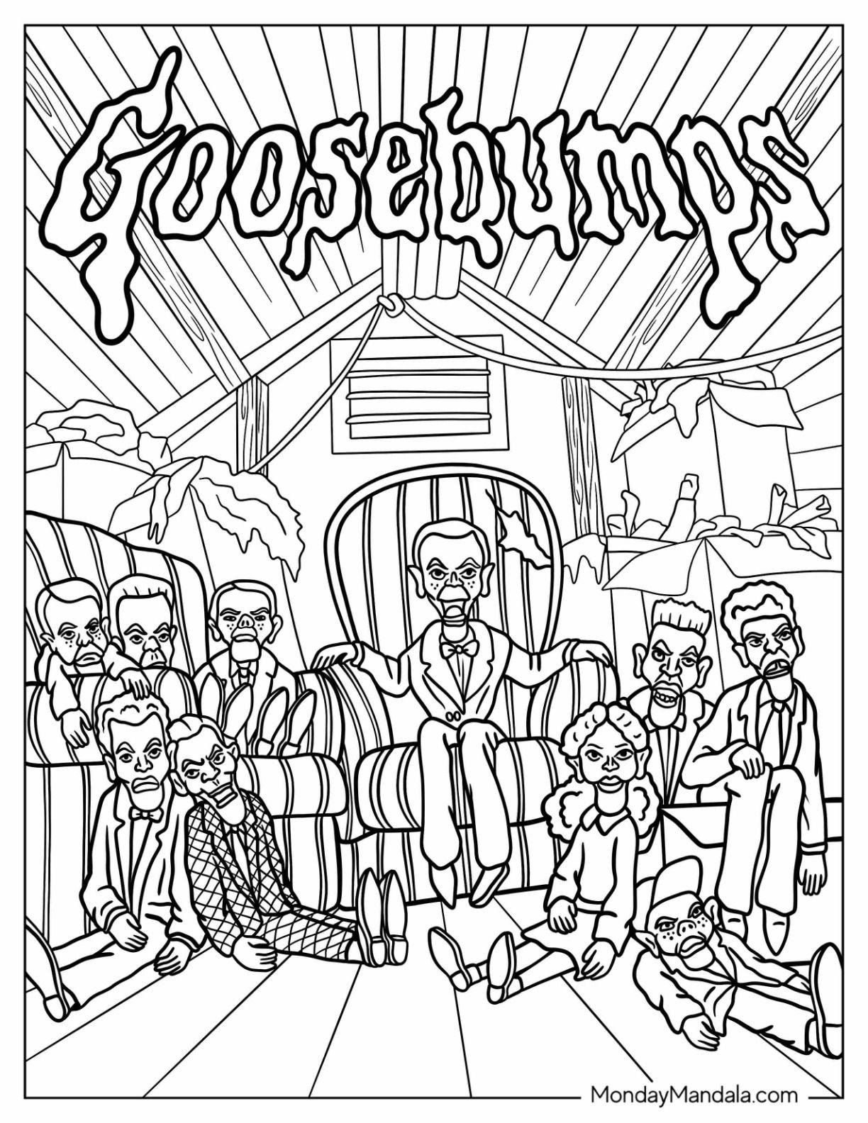 goosebumps coloring pages printable