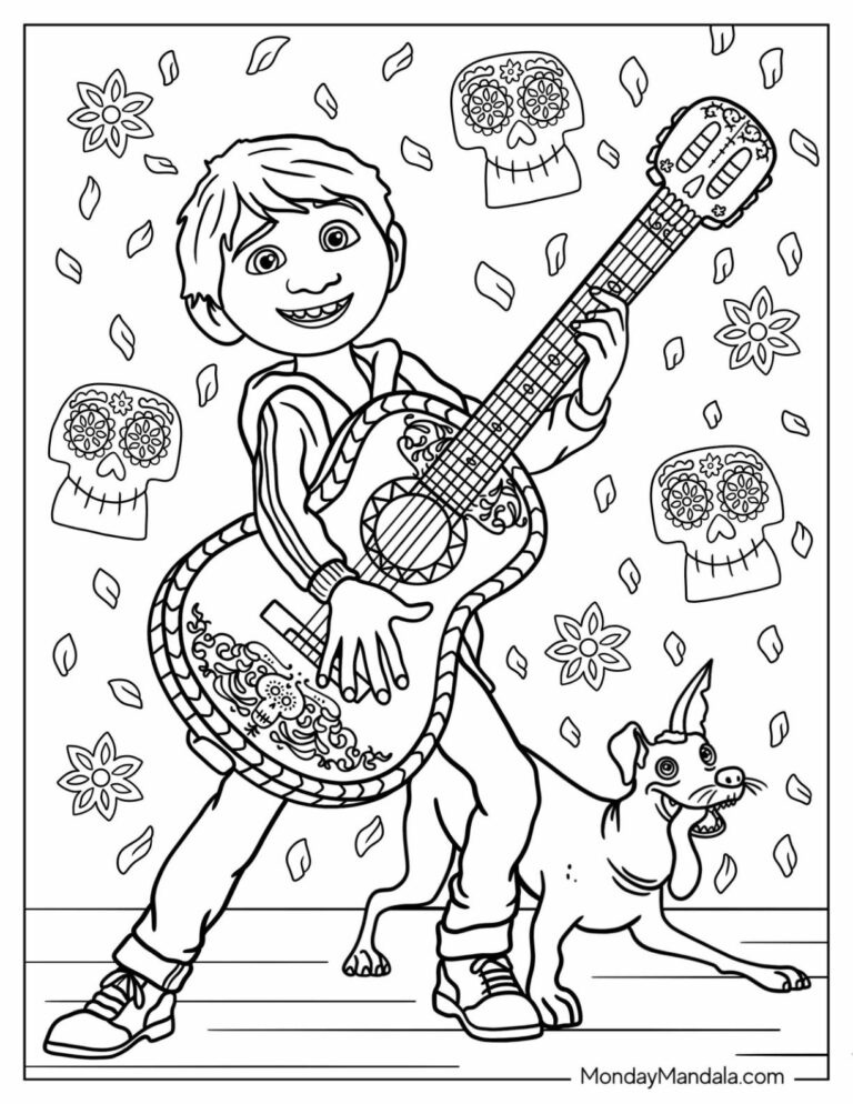 24 Coco Coloring Pages Free PDF Printables 