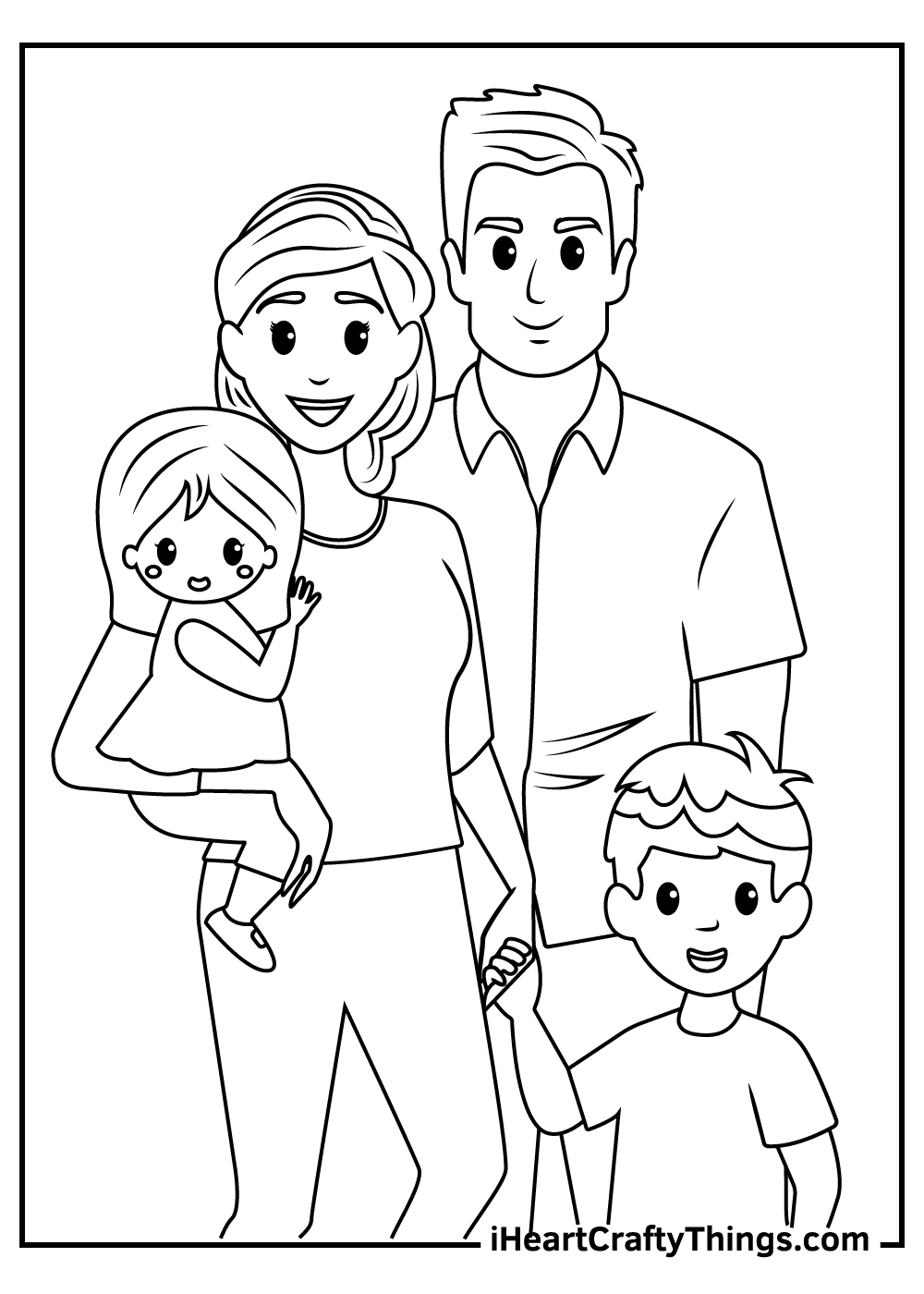 25 Easy Family Coloring Pages 100 Free PDF Printables 