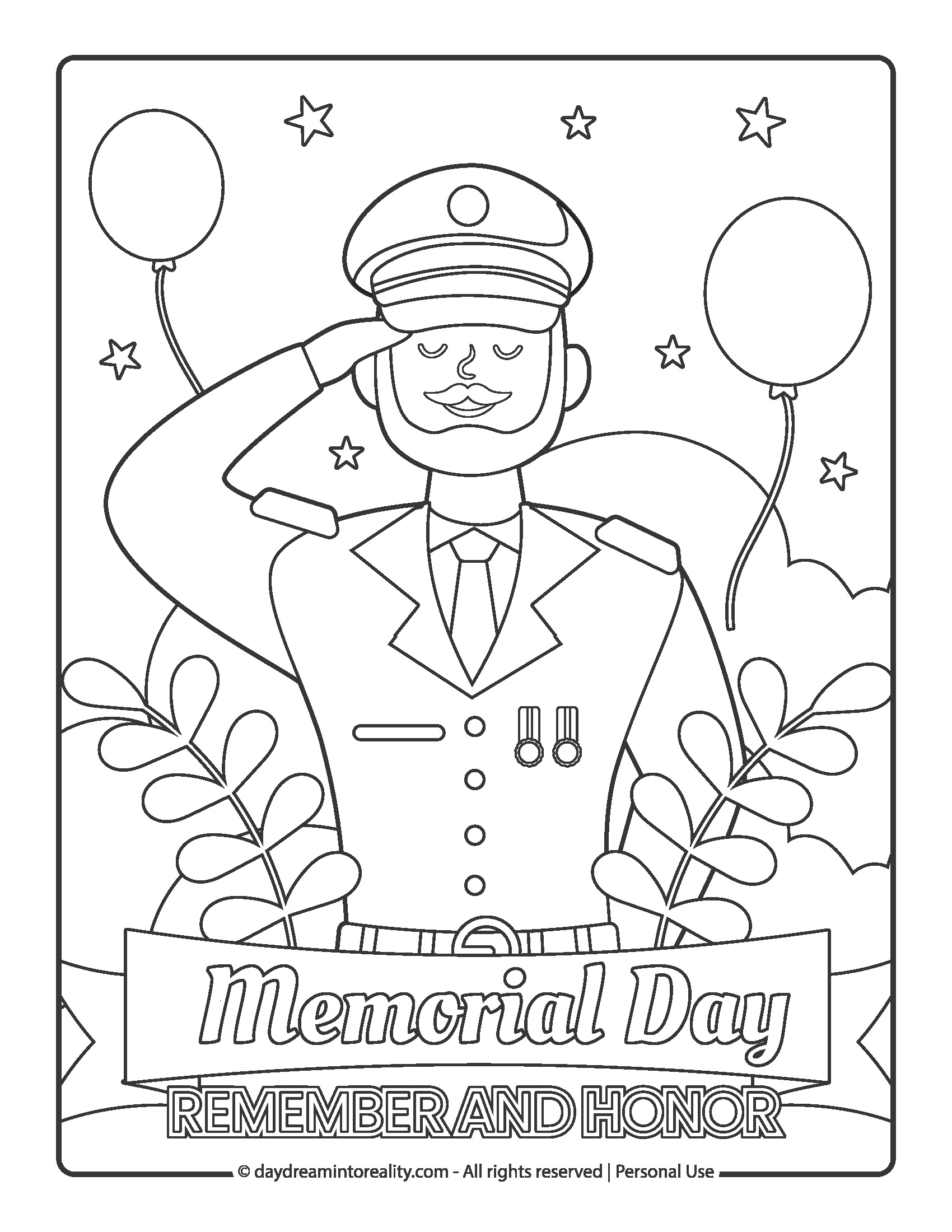 memorial day coloring printables