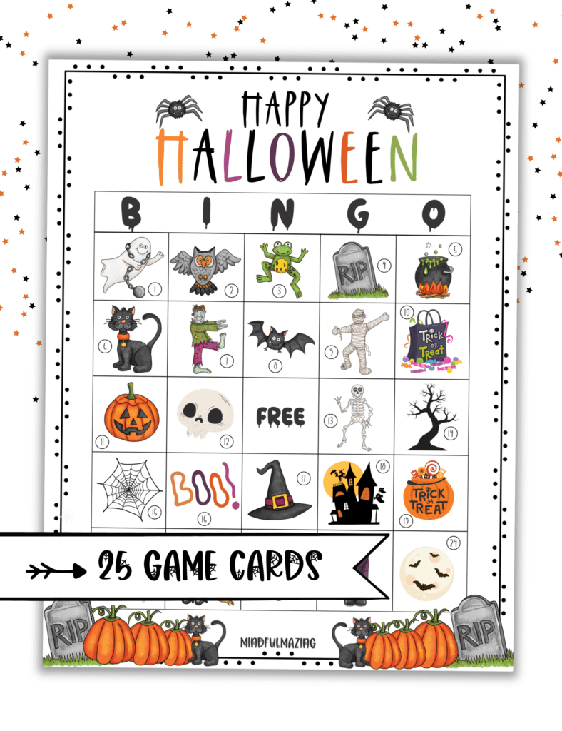 25 Free Printable Halloween Bingo Cards For Kids Mindfulmazing