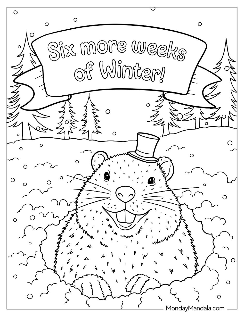 25 Groundhog Day Coloring Pages Free PDF Printables 