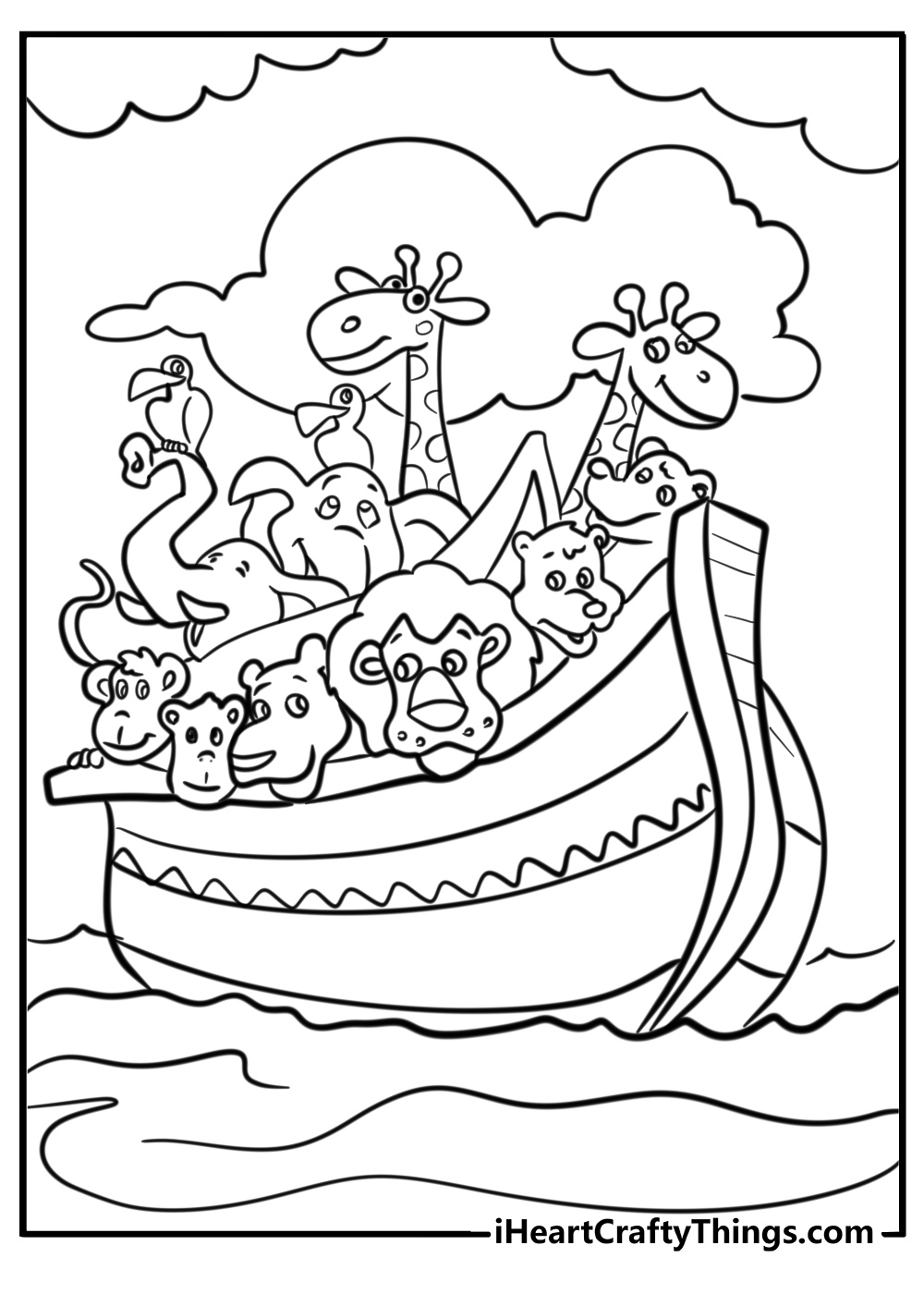 free printable noah's ark coloring pages