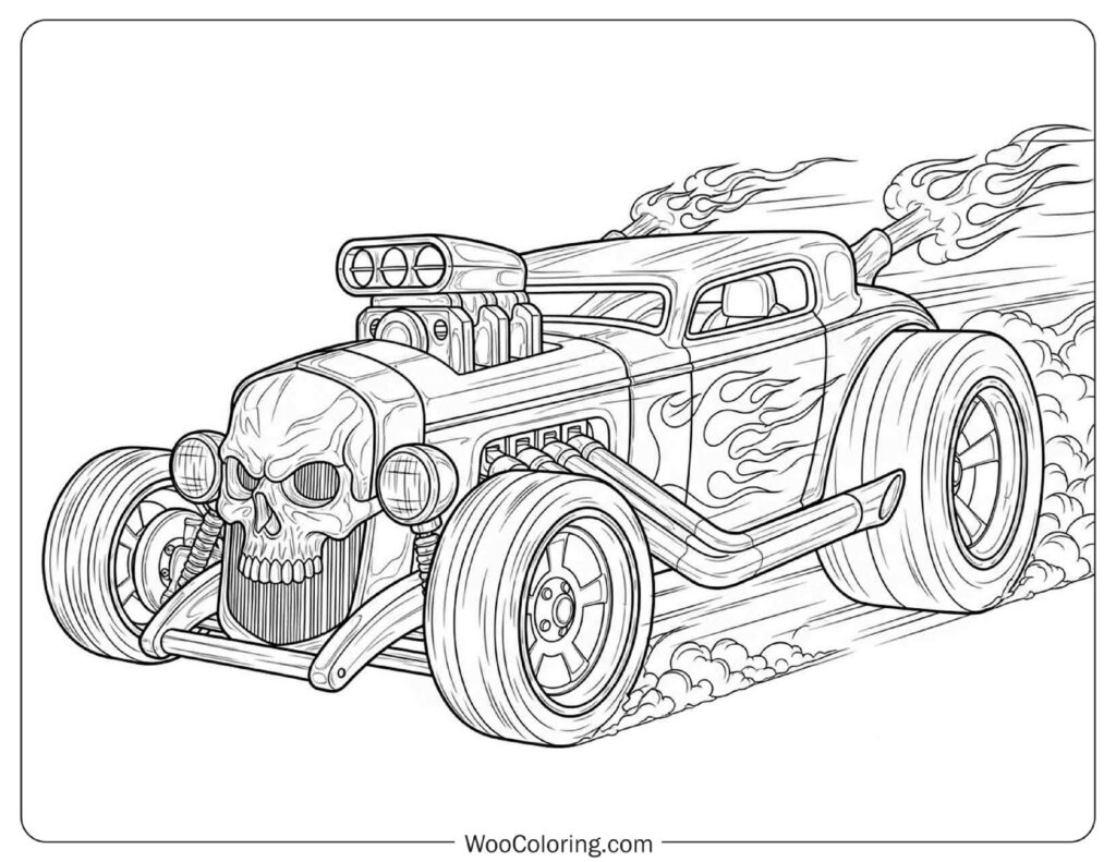 free printable hot rod coloring pages