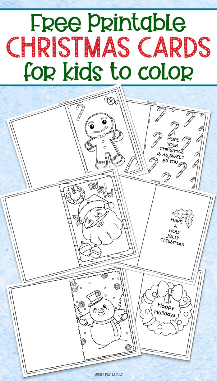 3 Free Printable Christmas Cards For Kids To Color Sunny Day Family 3 Free Printable Christmas Cards For Kids To Color Sunny Day Family