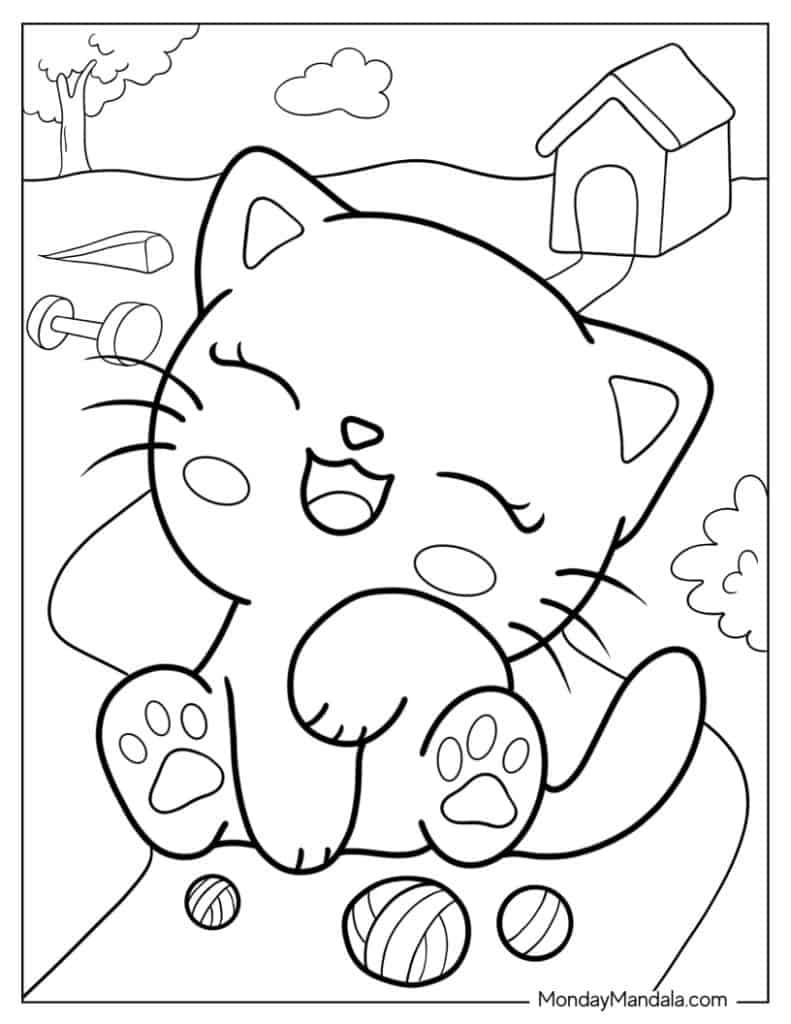 free printable coloring pages kittens