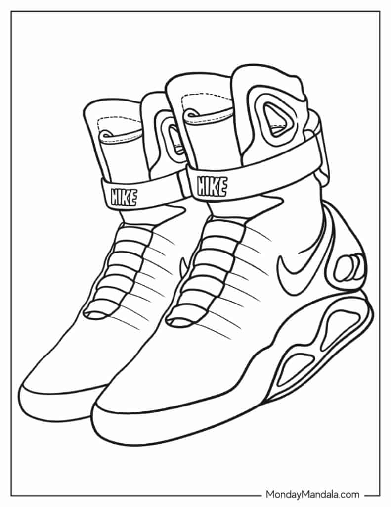 30 Shoe Coloring Pages Free PDF Printables 