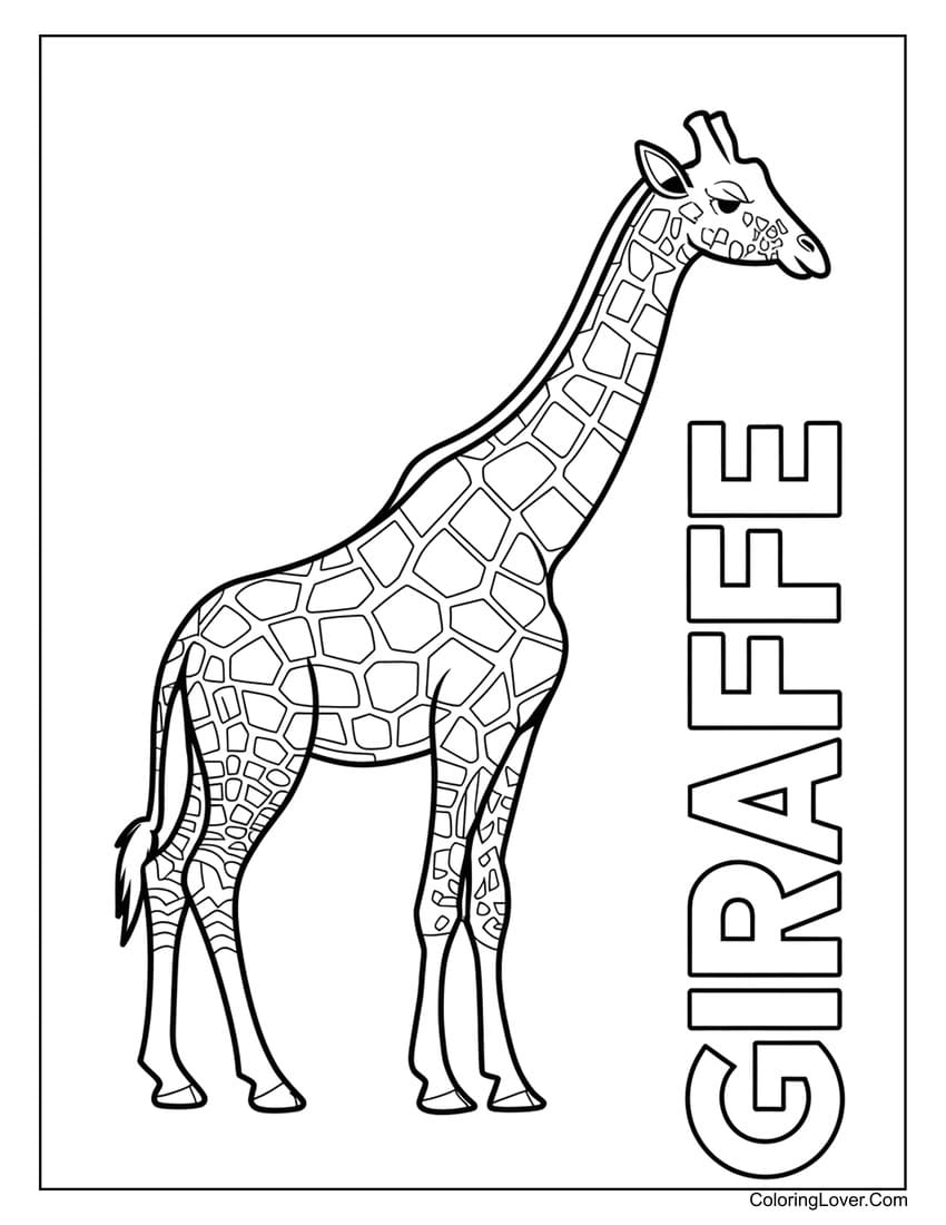 printable giraffe coloring pages printable giraffe coloring pages
