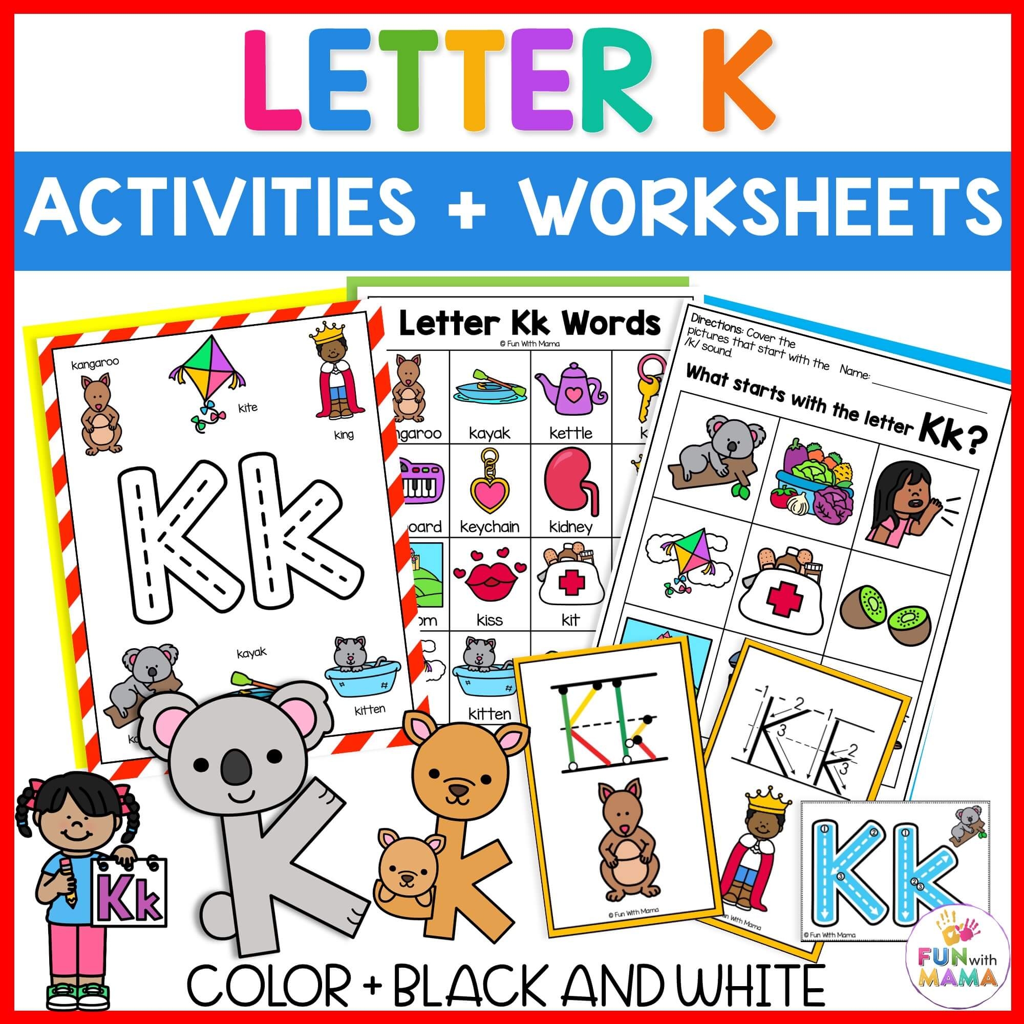 33 Letter K Activities Includes Free Pack Fun With Mama