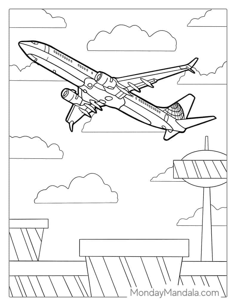 36 Airplane Coloring Pages Free PDF Printables 